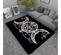 JIAOJING Triple Lune Et Pentagramme Autel Ou Tarot Sorcière Tapis Décor Gothique Divination Tapis Runique 60X90Cm