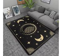JIAOJING Triple Lune Et Pentagramme Autel Ou Tarot Sorcière Tapis Gothique Décor Divination Runique Tapis 140X200Cm