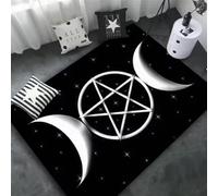 JIAOJING Triple Lune Et Pentagramme Autel Ou Tarot Sorcière Tapis Gothique Décor Divination Runique Tapis 50X80Cm