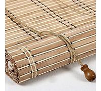 JIAOLUN123 Store à Rouleau en Bois Store Bateau en Bambou Rideau en Bambou Protection Solaire et Brise-Vue Store Enrouleur à Traction latérale pour fenêtres et Portes,Personnalisable (80 x 140 cm)