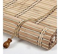 JIAOLUN123 Store Bateau en Bambou Rideau en Bambou Store à Rouleau en Bois Protection Solaire et Brise-Vue Store Enrouleur à Traction latérale pour fenêtres et Portes,Personnalisable (60 x 120 cm)