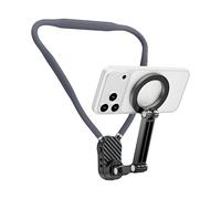JIAONASHIJIA Support magnétique pour téléphone portable pour téléphone portable, enregistrement POV/Vlog, selfie, support de cou mains libres, enregistrement vidéo, sangle de poitrine anti-oscillation