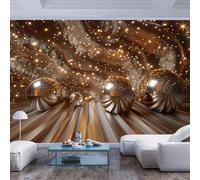 JIAOQSS 3D Panoramique Murale Sables mouvants géométriques à paillettes marron abstraits Murale Pour Chambre De Fille, Garçon, Chambre De Bébé Salon Chambre Décor