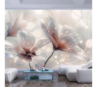 JIAOQSS Autocollant Amovible Papier Peint 3D Panoramique Fleur géante rose violet XXL Moderne Décoration Murale Salon Chambre á Coucherr Bureau Salle