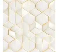 JIAOQSS Papier Peint Adhesif Mural Lignes géométriques dorées Papier Adhesif pour Meuble Papier Adhésif Décoratif Papier Peint Adhesif Mural Salon Chambre Stickers pour Meubles