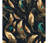 JIAOQSS Papier peint autocollant décollable Plume brune Plume abstraite moderne Autocollant mural repositionnable Film pour Meuble Papier Adhésif Décoratif Papier Peint Autocollant Mural Salon Chambr