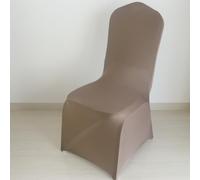 jiaorui 10 20 50 100PCS Housse de Chaise,Arcée Blanc,Le Noir,Couleur,Universelles,pour Mariage Événements Scène Fête Décoration (Marron, 10 Pièce)