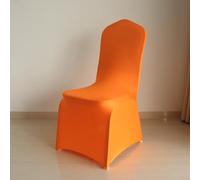 jiaorui 10 20 50 100PCS Housse de Chaise,Arcée Blanc,Le Noir,Couleur,Universelles,pour Mariage Événements Scène Fête Décoration (Orange, 20 Pièce)