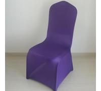 jiaorui 10 20 50 100PCS Housse de Chaise,Arcée Blanc,Le Noir,Couleur,Universelles,pour Mariage Événements Scène Fête Décoration (Violet, 20 Pièce)