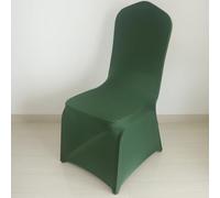 jiaorui 10 20 50 100PCS Housse de Chaise,Arcée Blanc,Le Noir,Couleur,Universelles,pour Mariage Événements Scène Fête Décoration (Bois Vert, 50 Pièce)
