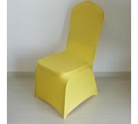 jiaorui 10 20 50 100PCS Housse de Chaise,Arcée Blanc,Le Noir,Couleur,Universelles,pour Mariage Événements Scène Fête Décoration (Jaune, 10 Pièce)