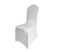 jiaorui 10 20 50 100PCS Housse de Chaise,Arcée Blanc,Le Noir,Couleur,Universelles,pour Mariage Événements Scène Fête Décoration (Blanc A, 10 Pièce)