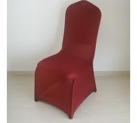 jiaorui 10 20 50 100PCS Housse de Chaise,Arcée Blanc,Le Noir,Couleur,Universelles,pour Mariage Événements Scène Fête Décoration (Rouge jujube, 10 Pièce)