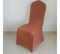 jiaorui 10 20 50 100PCS Housse de Chaise,Arcée Blanc,Le Noir,Couleur,Universelles,pour Mariage Événements Scène Fête Décoration (Rouille Rouge, 10 Pièce)