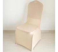 jiaorui 10 20 50 100PCS Housse de Chaise,Arcée Blanc,Le Noir,Couleur,Universelles,pour Mariage Événements Scène Fête Décoration (Couleur Champagne, 10 Pièce)