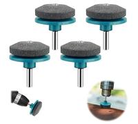 Jiaoshou Pan 4 Pièces Aiguiseur Lame Tondeuse,Affuteur de Lames de Tondeuse | Universel Affûteur d'outils de Jardin pour Perceuses Manuelles, Affuteur Lame Tondeuse à Gazon (Turquoise)