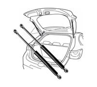 JIAOYINZI Une Paire. Tige de Support de Coffre arrière de Voiture pour Renault Clio III 2005-2013 Tige de Support de Ressort à gaz d'amortisseur