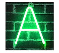 JIAOZI Lettre au néon, néons LED lettres de l'alphabet LED enseigne au néon lettres lumineuses à piles et à piles néon vert néon applique murale (A)