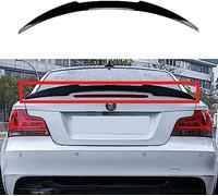 JiAQen Aileron Arrière Voiture pour BMW 1 Series E82 E88 Coupe 2005 2006 2007 2008 2009 2010 2011,Aileron Coffre Arrière,ABS Rear Trunk Lip Tail Lid,Modification Accessories,A-Glossy Black