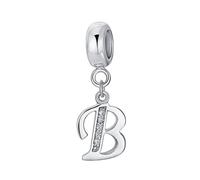 JiaRong Charms Breloque en argent sterling 925 en forme de lettre de l'alphabet B pour bracelet Pandora (B)