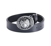 JIARY Ceinture Homme, Ceinture de CowBoy Occidental, Ceinture en Cuir avec Boucle Décorative en Alliage à Motif D'ours 3D,Noir,100CM/39.4''