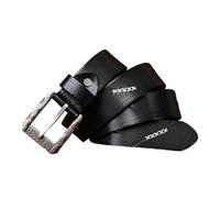 JIARY Ceinture Homme Cuir Véritable, Ceintures De Travail, Ceinture Vintage, Ceinture d'affaires Décontractée Work Heavy Duty pour Jeans Et Pantalons,Noir,125CM/49.2''