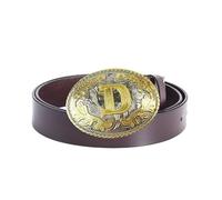 JIARY Ceintures Homme,Western Ceinture pour Hommes,Homme Classique plaqué Or Majuscules Lettres Homme Western Cowboy Ceinture,D Brown,130CM/51.2''