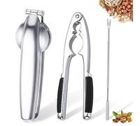 JIASHA 2 Pièces Casse Noisette Châtaignier Clip, Inoxydable Pince à Châtaignes, Casse Noisette en Métal, Pinces à Noix Convient Aux Noix, Châtaignes, Noisettes et Autres Noix
