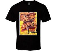 jiashunbi EFGHJ Clint Eastwood T Shirt Movie Poster The Good The Bad and The Ugly Black
