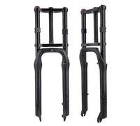 JIASHUNHE Fourche VTT Fourche de vélo à Neige Double épaulement 26" 20" 4.0" Suspension VTT air Tube Droit 32 mm Amortisseur 135 Alliage magnésium(20 inch)