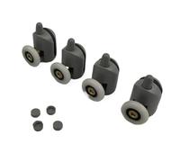 JIASHUNHE Roulette Douche Lot De 4 À 8 Tirants en Cuivre Et Poulies Cabine Douche Matière Plastique, Diamètre 23 Mm/25 Mm(4pcs Lower Parts,Diameter 25mm)