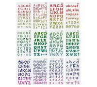 JIASI&JIESY 12 Pièces Pochoir Lettre et Chiffre, Pochoir Lettre Alphabet, Pochoirs Lettres, Réutilisable Lettres Chiffres et Symboles Pochoir,pour Scrapbooking,Peinture,Peindre la Décoration Écrire