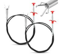 Jiavlyx 2 Pièces Furet Deboucheur Canalisation, 200cm Furet Plomberie, Pinces À Griffes Flexibles, Crochet De Nettoyage Pour ÉVier, Pince Télescopique Pour Cuisine Salle De Bain Égouts Wc