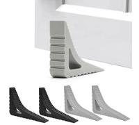 Jiavxlta 4Pcs Arrêt de Fenêtre, Gris et Noir Cale pour Fenêtre et Porte, 11,9 x 2,1 x 8 cm Cale de Porte Antidérapante pour Portes de Chambre et Portes d'Entrée Porte Balcon