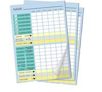 jiawaggag Yatzy Block Lot de 3 blocs de rechange pour enfants Format A6 10,5 x 14,8 cm Jeu de dés pour jeux familiaux