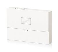 JiaWei A4 Classeur Extensible avec Couverture Magnétique, 13 Poches, avec Étiquettes, Accordéon Organiseur de Dossiers de Fichiers, en Carton Extra Fort 2250 g/m² - Blanc