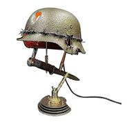 Jiawinng Reliques De La Guerre, Lampes LED, Statues, Casques, Soldats De La Seconde Guerre Mondiale 2022 Casques De Guerre Lampes Vintage Accessoires Éducatifs Souvenirs Cadeaux Historiques,A
