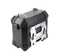 Jiawu 1 Paire de Sacoches Latérales de Moto avec Serrure de sécurité et Poignée, Boîte Portable en Alliage D'aluminium de 18 L pour Les Amateurs de Moto