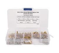Jiawu 180 Pièces Ensemble d'entretoises 1 Voie en Acier au Carbone Vis écrous Kits d'assortiment de Fixations avec Boîte M2 M2.5 M3 Filetage pour Mallette de Rangement de l'industrie électronique
