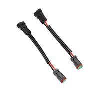 Jiawu 2 Pièces Adaptateur DT Femelle vers H11 Mâle, 700W, IP67 Étanche, | Faisceau de câbles de lampe de travail LED, prise en Nylon ABS, phare antibrouillard robuste, tracteur de camion tout-terrain