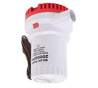 Jiawu 2000 GPH Pompe de Cale Submersible, Moteur Refroidi par Eau (12V) | Pompe marine DC avec sortie 1,14 pouces, pour bateau, étang, piscine, spa, camping-car