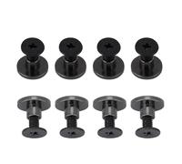 Jiawu 20sets en Laiton à Tête Plate Niette pour Le Cuir à Bagages - Artisanat Noire de 5 Mm 8 Mm pour Le Col de Compagnie, Textiles de la Maison (5 millimètres)