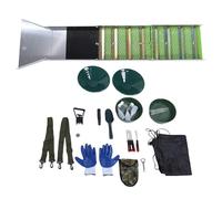 Jiawu 27pcs Kit Complet de Panoramique avec Boîte D'écluse Pliante, équipement D'exploitation en Alliage en Aluminium pour Adultes, Comprend Une Casserole en Or, Classificateur