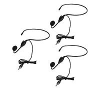 Jiawu 3 Pièces 3,5 Mm Bouchon à Vis Filaire Casque Microphone Unidirectionnel Anti-Bruit Micro à Tête pour Guide de Guide d'achat, qualité Sonore Claire Microphone à Crochet d'oreille pour la