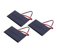 Jiawu 3PCS DC 6V 1W Module de Performance de Cellule Solaire Solar avec Un Câble de 30 Cm pour la Production de Lumières et de Jouets de Pelouse Solaire