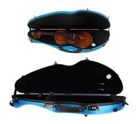 Jiawu 4/4 Affaire Dure de Violon /, Case de Violon pour / 3/1/2 1/8, Sac de en Fibre de Carbone avec Hygromètre et Sangle de Transport, Boîte de Transport