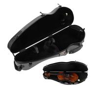 Jiawu 4/4 Étui Dur de Violon Pleine Grandeur, étui de Violon en Fibre de Carbone avec Hygromètre, Sangles de Transport et Verrouillage, Sac de Rangement de Violons
