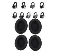 Jiawu 4 Pièces Coussinets d'oreille de Remplacement pour HD418 HD419 HD428 HD429 HD439 HD438 HD448 HD449, Oreillettes en éponge de Cuir protéiné