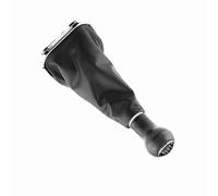 Jiawu 6 Vitesses Levier de Vitesse, Garniture en Cuir Synthétique Kit de | Soufflet de pommeau de levier de vitesse, capuchon en plastique noir, bord chromé, pour MK4 1998-2007, intérieur avant