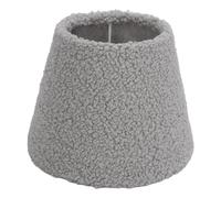 Jiawu Abat-jour de Remplacement en Tissu Peluche pour Lampe de Table E27 E14, Abat-jour Décoratif Rond Doux Facile à Installer, Conique Pratique et Exquis pour Chambre à Coucher, Salon (GRAY)